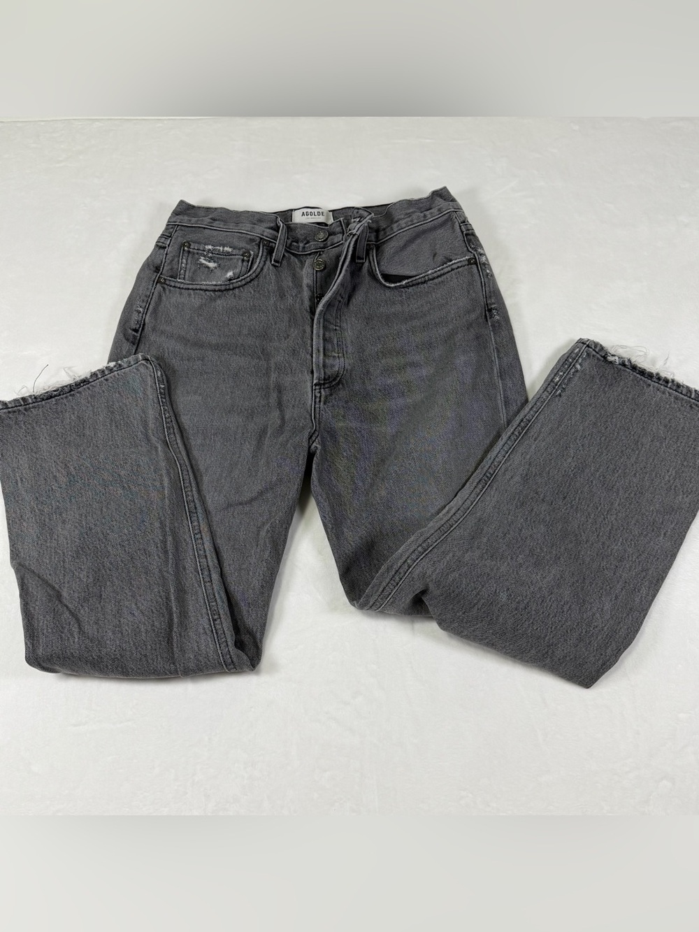 AGOLDE Dark Gray Straight Jeans